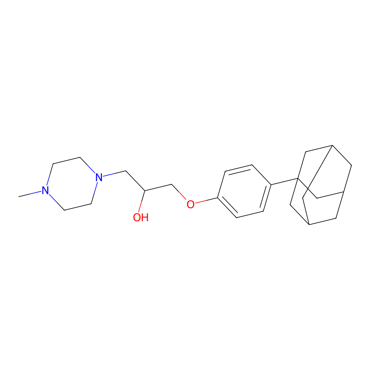1-[4-(1-Adamantyl)phenoxy]-3-(4-methylpiperazin-1-yl)propan-2-ol molecular structure, CAS 313959-17-0
