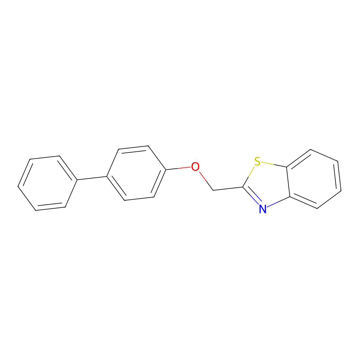 4-(Benzothiazol-2-ylmethoxy)-1-phenylbenzene molecular structure, CAS 313959-22-7