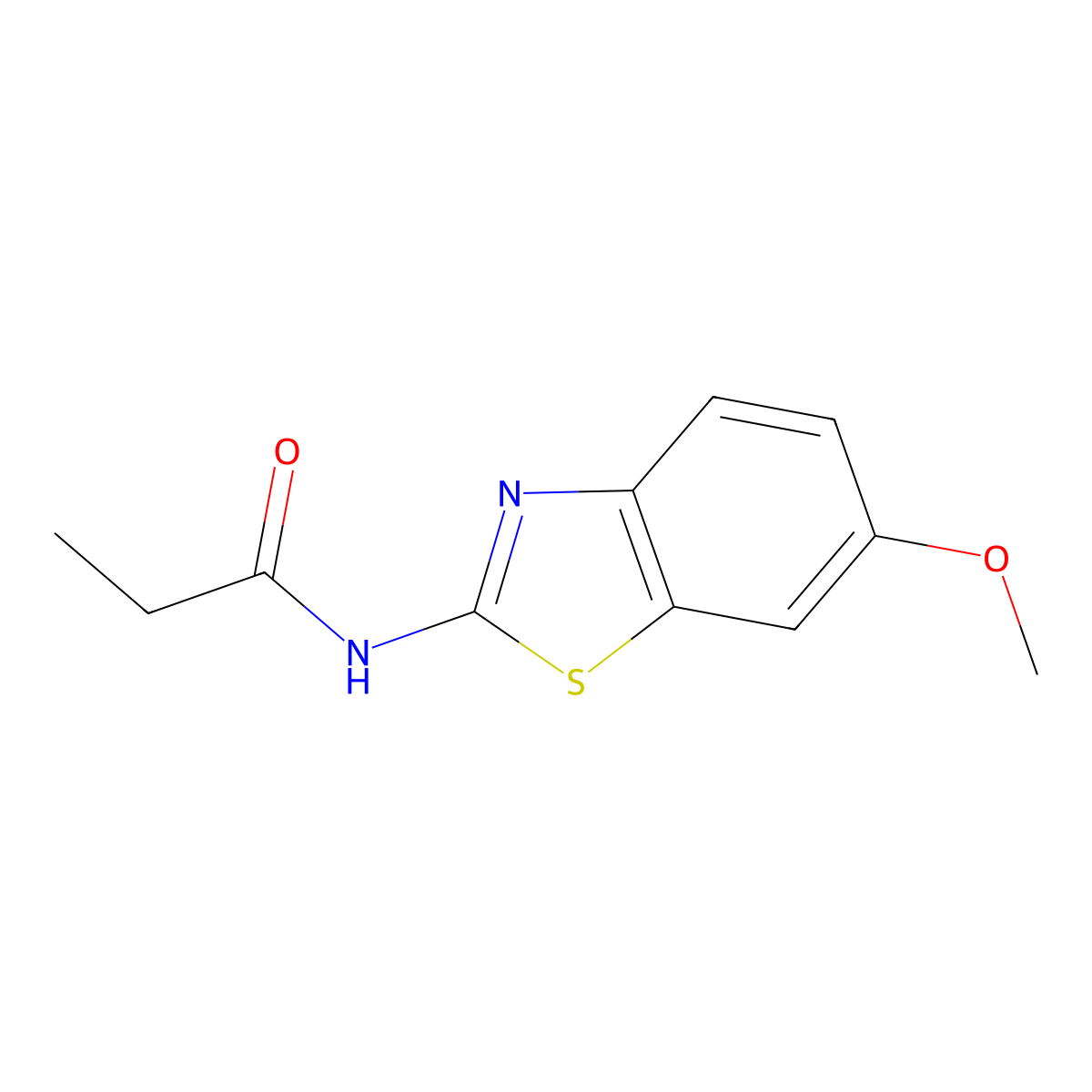 N-(6-methoxy-1,3-benzothiazol-2-yl)propanamide molecular structure, CAS 313959-52-3