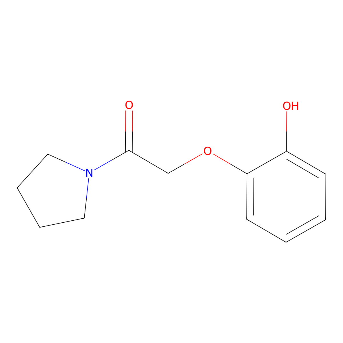 2-(2-Hydroxyphenoxy)-1-(pyrrolidin-1-yl)ethan-1-one molecular structure, CAS 313959-63-6