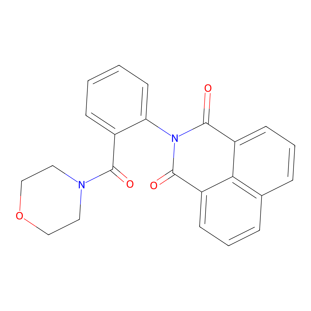 2-[2-(Morpholine-4-carbonyl)phenyl]benzo[de]isoquinoline-1,3-dione molecular structure, CAS 313959-67-0