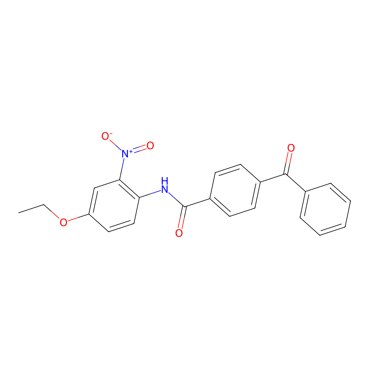 4-benzoyl-N-(4-ethoxy-2-nitrophenyl)benzamide molecular structure, CAS 313960-30-4