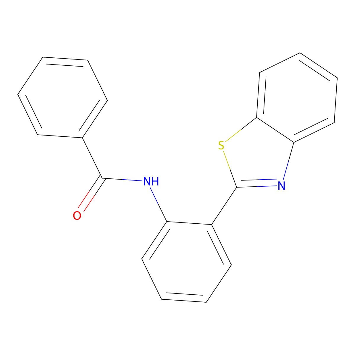 N-[2-(1,3-benzothiazol-2-yl)phenyl]benzamide molecular structure, CAS 313960-33-7