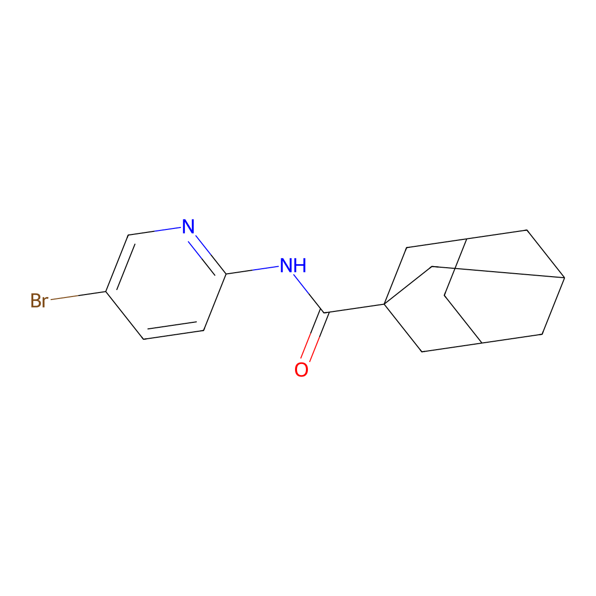 N-(5-bromopyridin-2-yl)adamantane-1-carboxamide molecular structure, CAS 313960-64-4