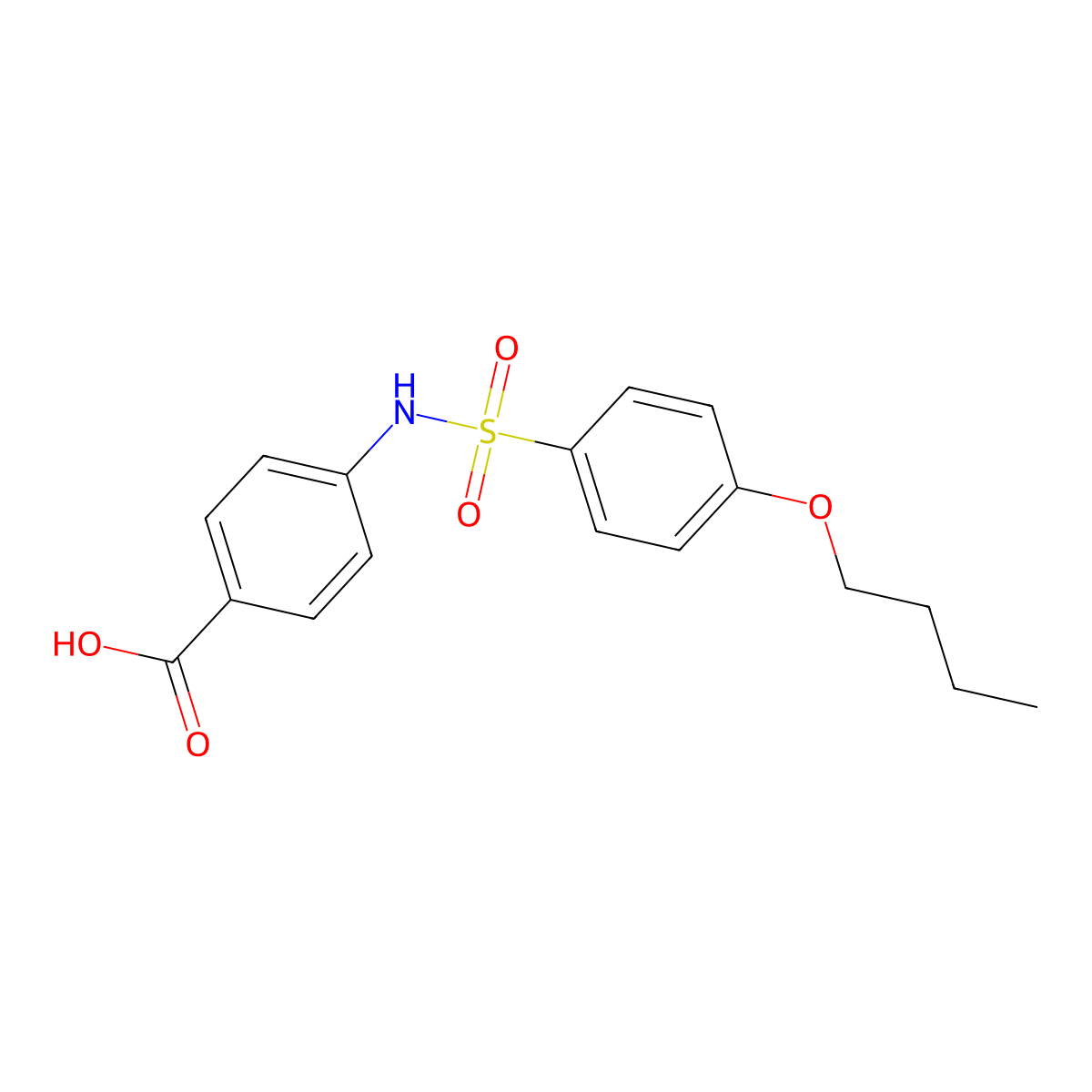 4-[(4-butoxyphenyl)sulfonylamino]benzoic Acid molecular structure, CAS 313960-66-6