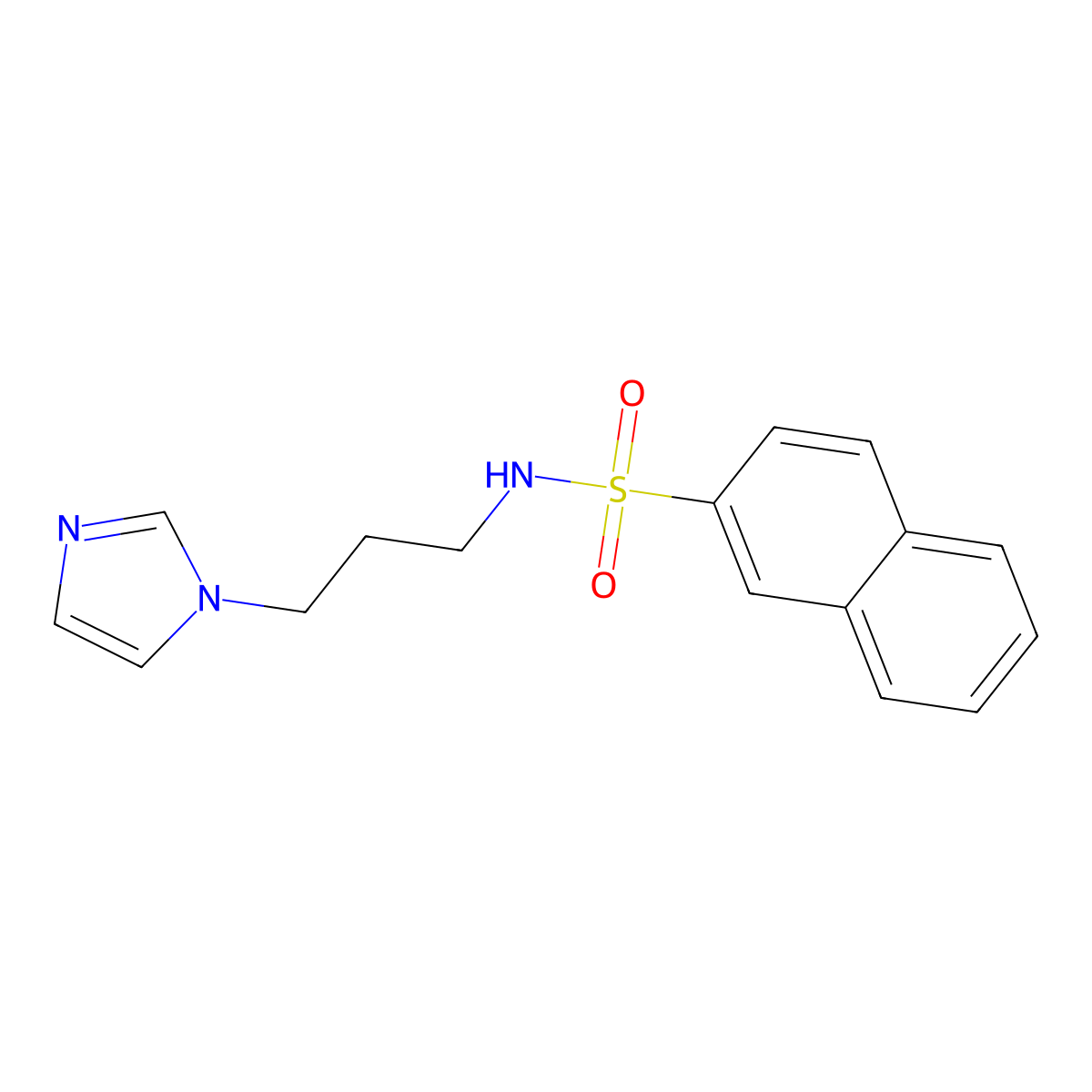 N-(3-(1H-Imidazol-1-yl)propyl)naphthalene-2-sulfonamide molecular structure, CAS 313960-73-5