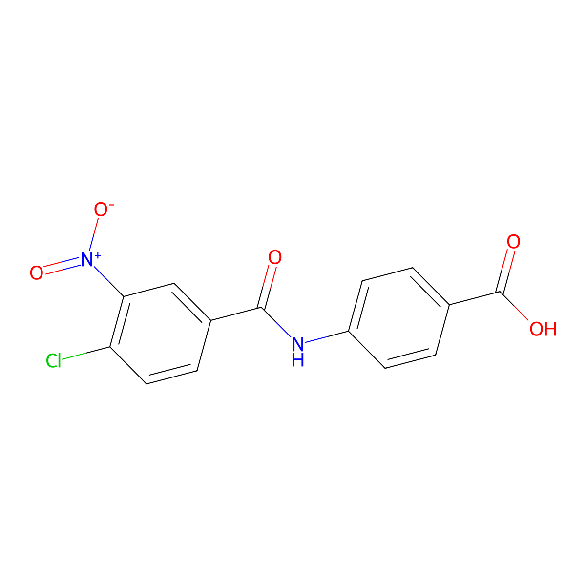 4-(4-Chloro-3-nitrobenzamido)benzoic acid molecular structure, CAS 313960-76-8