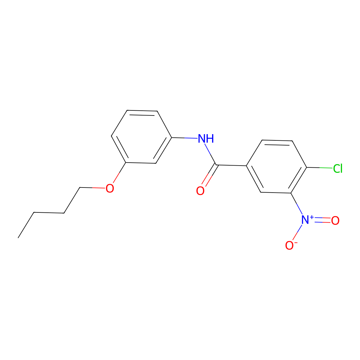 N-(3-butoxyphenyl)-4-chloro-3-nitrobenzamide molecular structure, CAS 313960-77-9