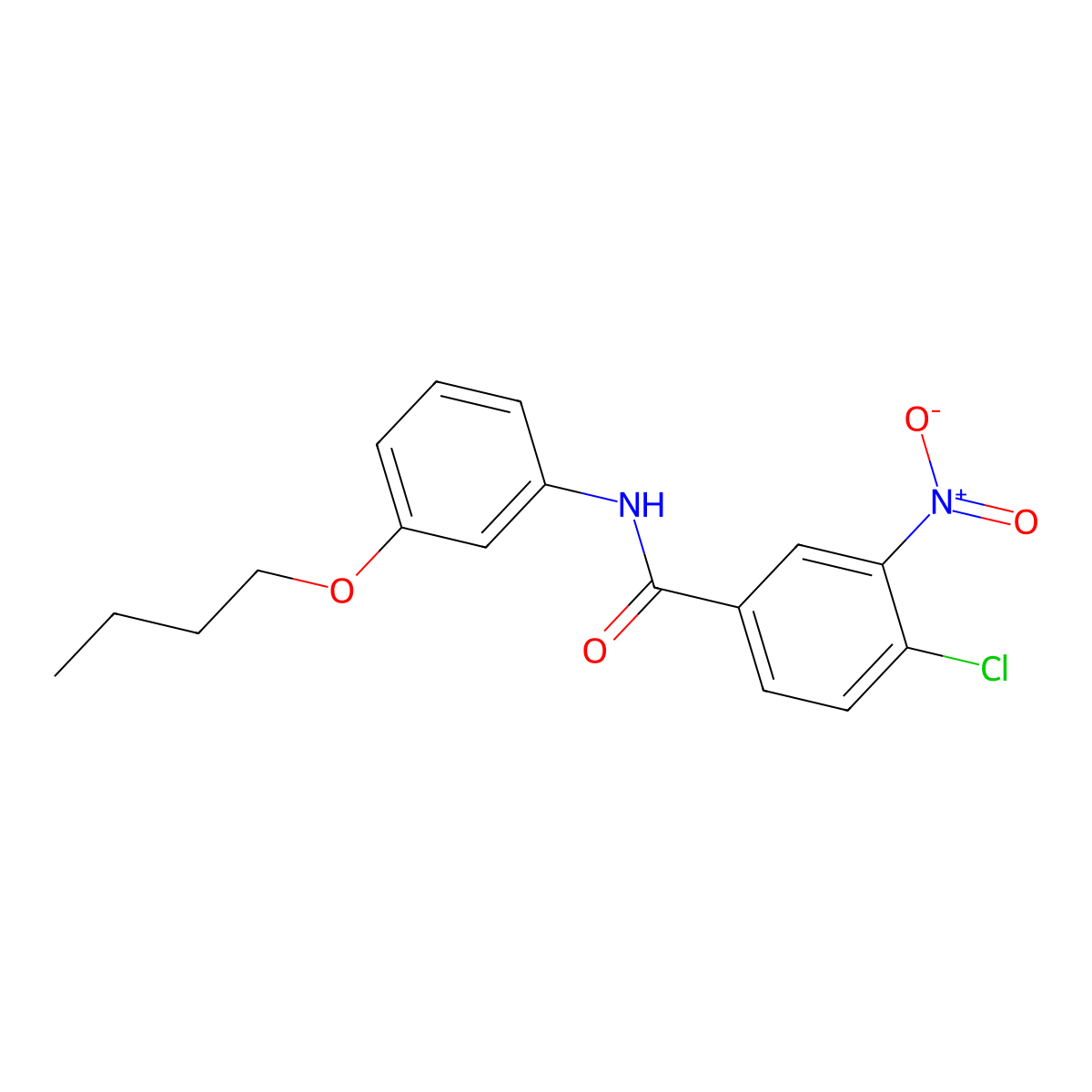 N-(3-butoxyphenyl)-4-chloro-3-nitrobenzamide molecular structure, CAS 313960-77-9