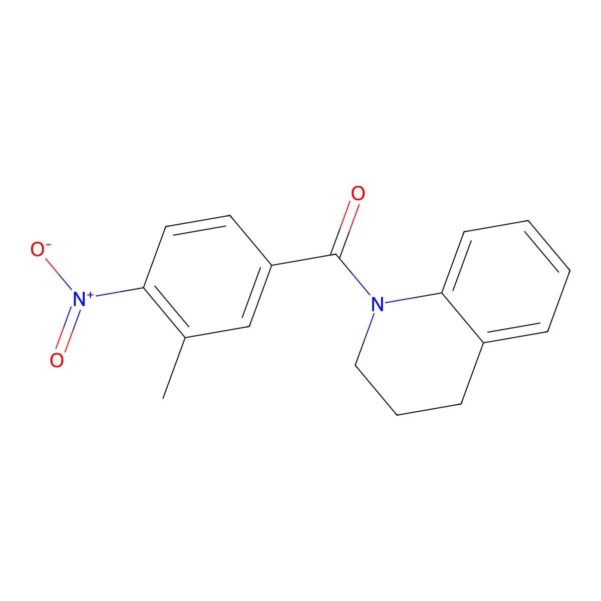 3,4-dihydro-2H-quinolin-1-yl-(3-methyl-4-nitrophenyl)methanone molecular structure, CAS 313960-78-0