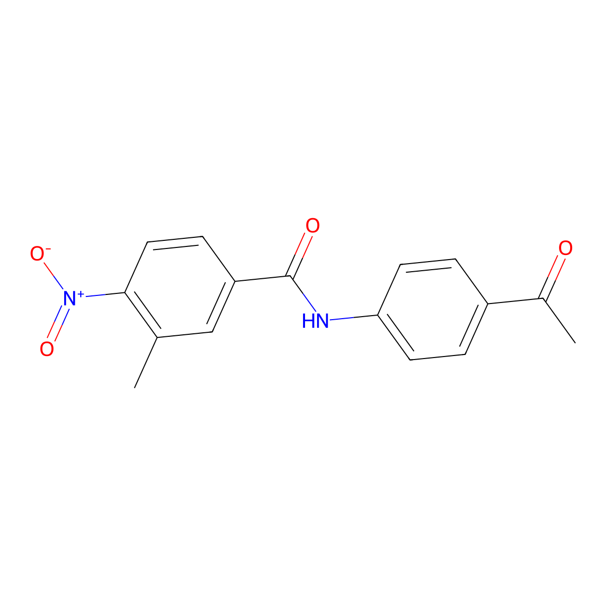 N-(4-acetylphenyl)-3-methyl-4-nitrobenzamide molecular structure, CAS 313960-81-5