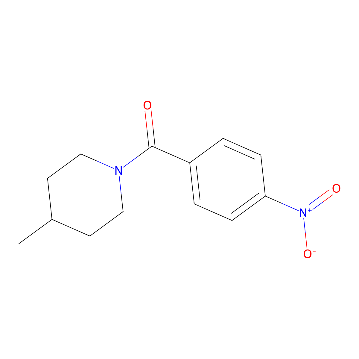 4-Methyl-1-(4-nitrobenzoyl)piperidine molecular structure, CAS 313960-87-1