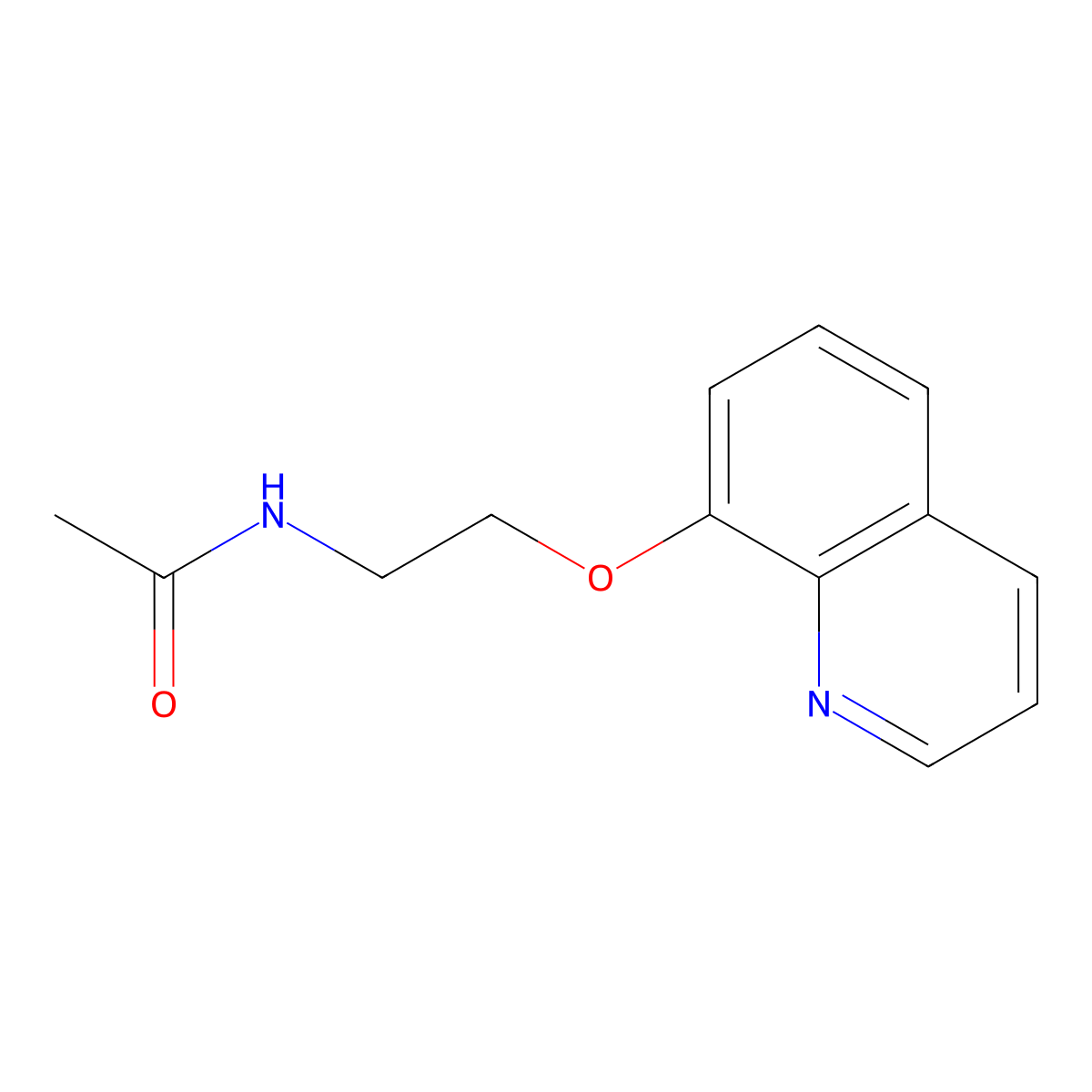 N-[2-(quinolin-8-yloxy)ethyl]acetamide molecular structure, CAS 313961-43-2