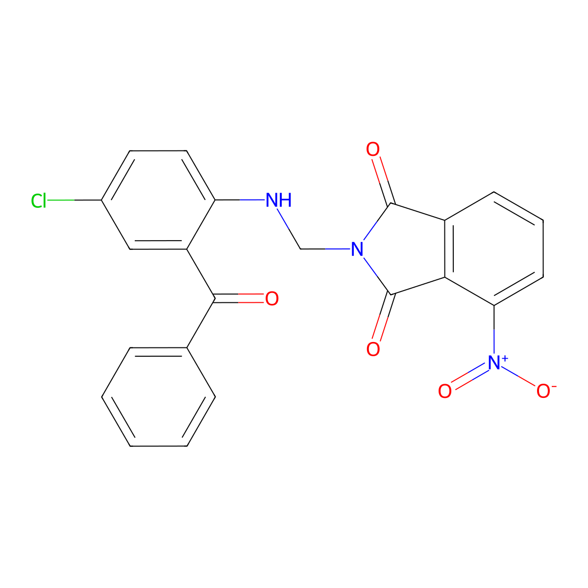 2-[(2-Benzoyl-4-chloroanilino)methyl]-4-nitroisoindole-1,3-dione molecular structure, CAS 313962-64-0