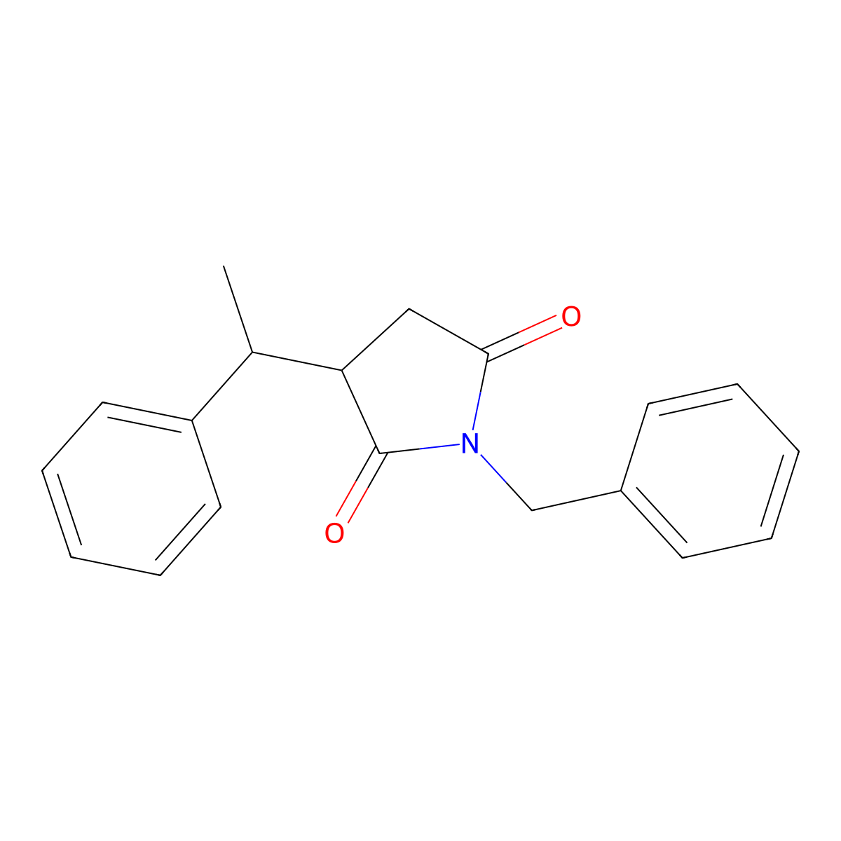 1-Benzyl-3-(1-phenylethyl)pyrrolidine-2,5-dione molecular structure, CAS 313962-72-0