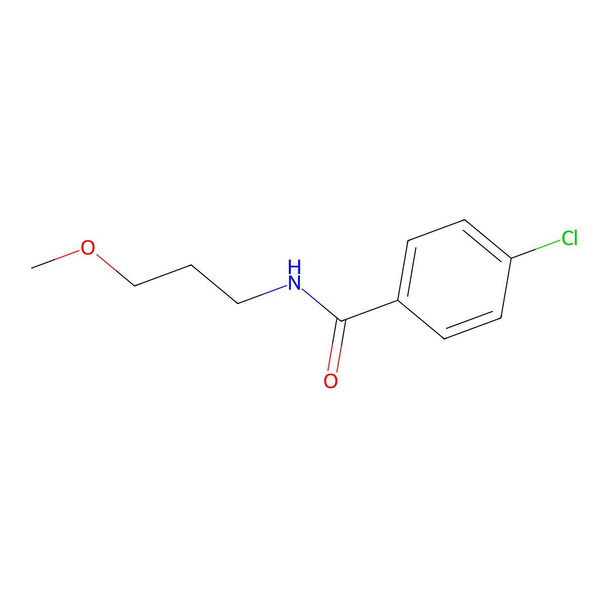 4-chloro-N-(3-methoxypropyl)benzamide molecular structure, CAS 313966-12-0