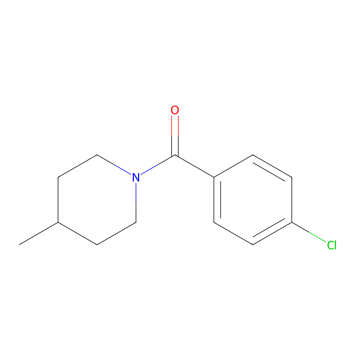 1-(4-Chlorobenzoyl)-4-methylpiperidine molecular structure, CAS 313966-13-1