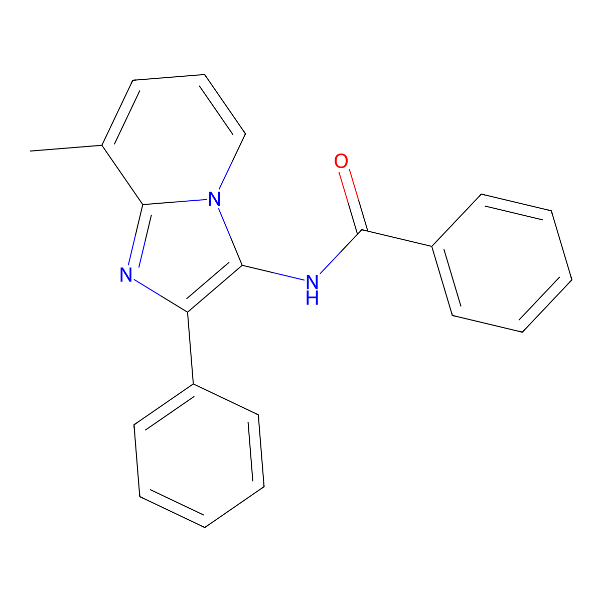 N-(8-methyl-2-phenylimidazo[1,2-a]pyridin-3-yl)benzamide molecular structure, CAS 313966-23-3
