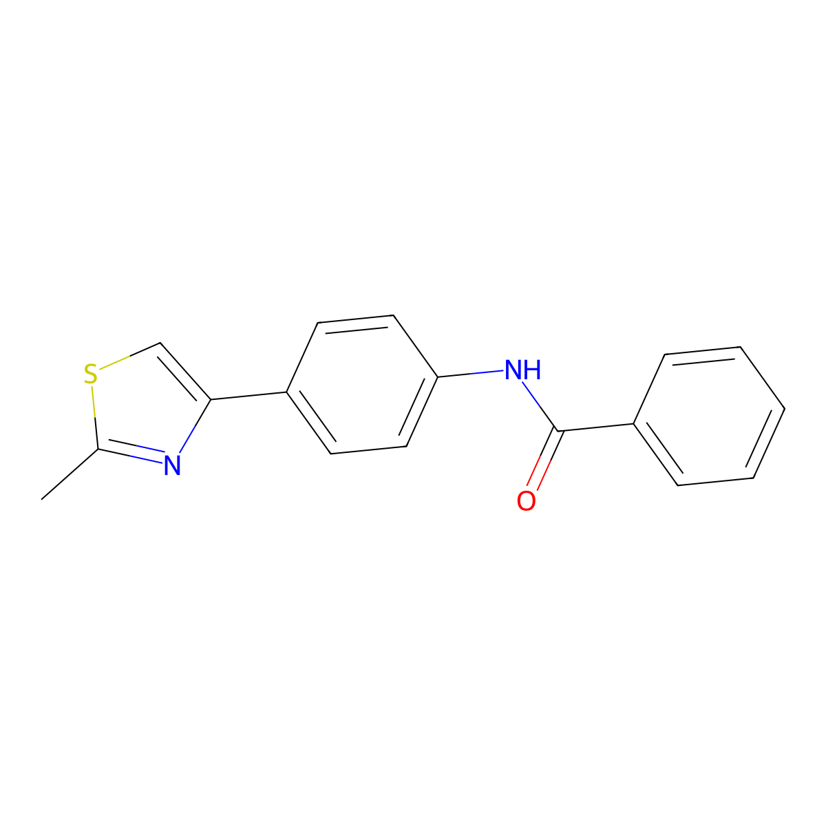 N-[4-(2-methyl-4-thiazolyl)phenyl]benzamide molecular structure, CAS 313968-05-7
