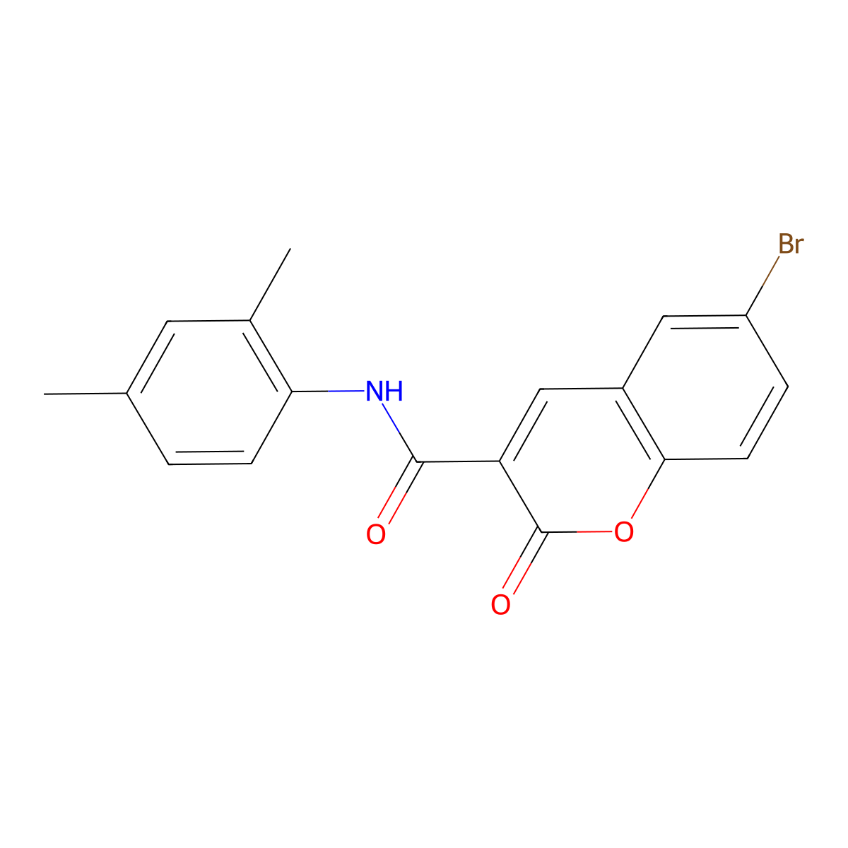 6-bromo-N-(2,4-dimethylphenyl)-2-oxo-2H-chromene-3-carboxamide molecular structure, CAS 313968-06-8
