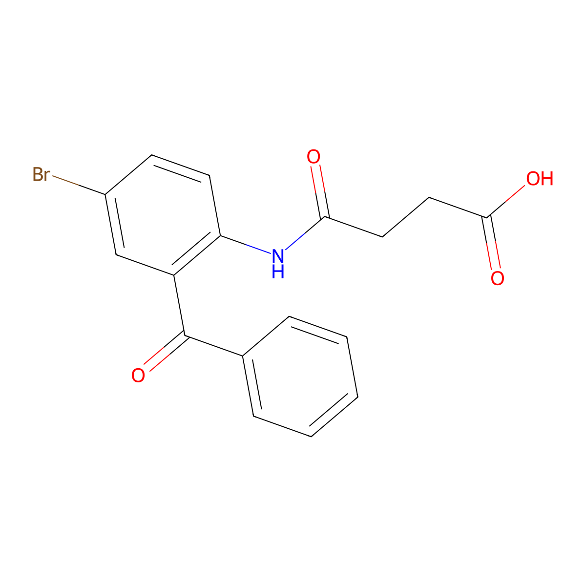 N-(2-Benzoyl-4-bromo-phenyl)-succinamic acid molecular structure, CAS 313968-07-9
