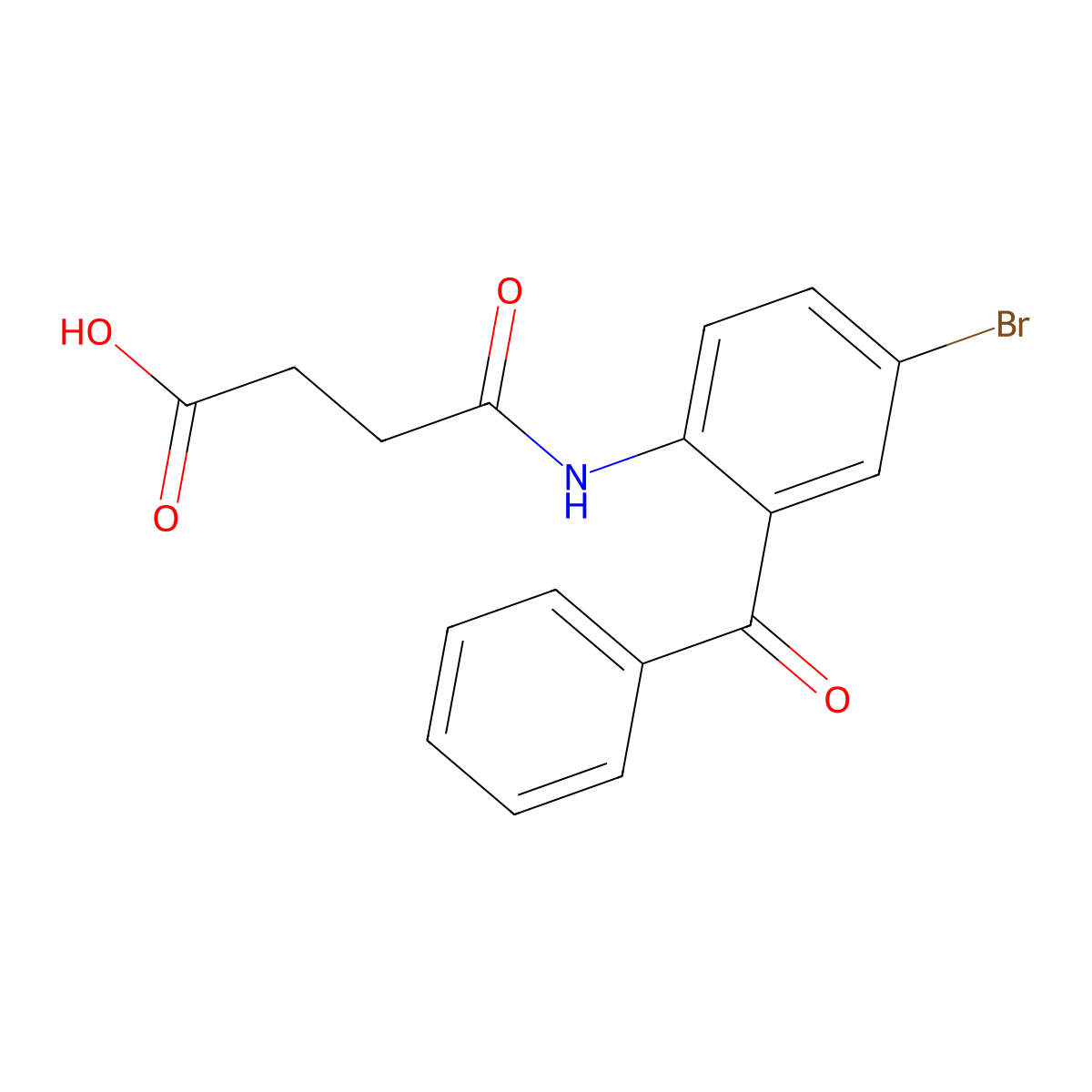 N-(2-Benzoyl-4-bromo-phenyl)-succinamic acid molecular structure, CAS 313968-07-9