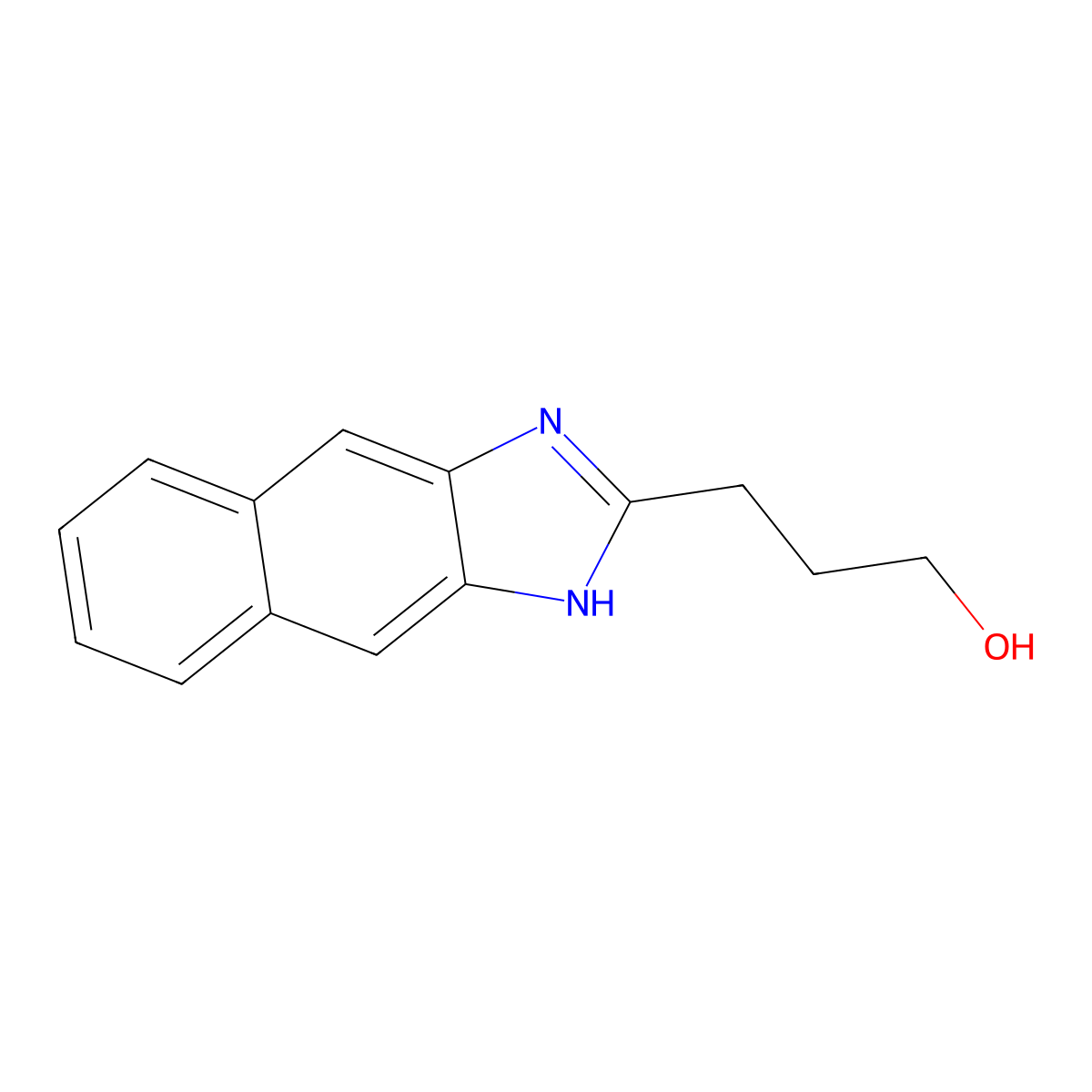 3-(1H-Naphtho[2,3-d]imidazol-2-yl)propan-1-ol molecular structure, CAS 313968-53-5