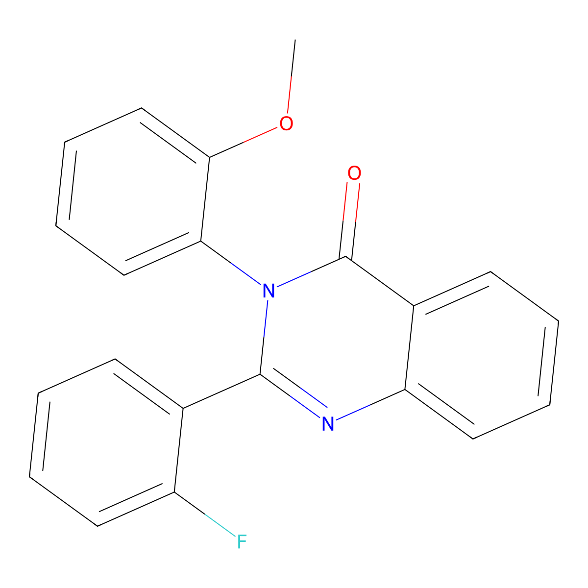 2-(2-Fluorophenyl)-3-(2-methoxyphenyl)quinazolin-4-one molecular structure, CAS 313969-52-7