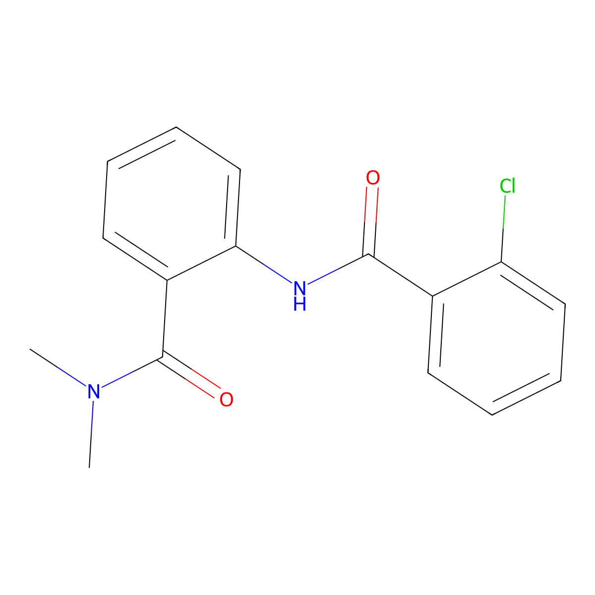 2-[(2-chlorobenzoyl)amino]-N,N-dimethylbenzamide molecular structure, CAS 313969-55-0