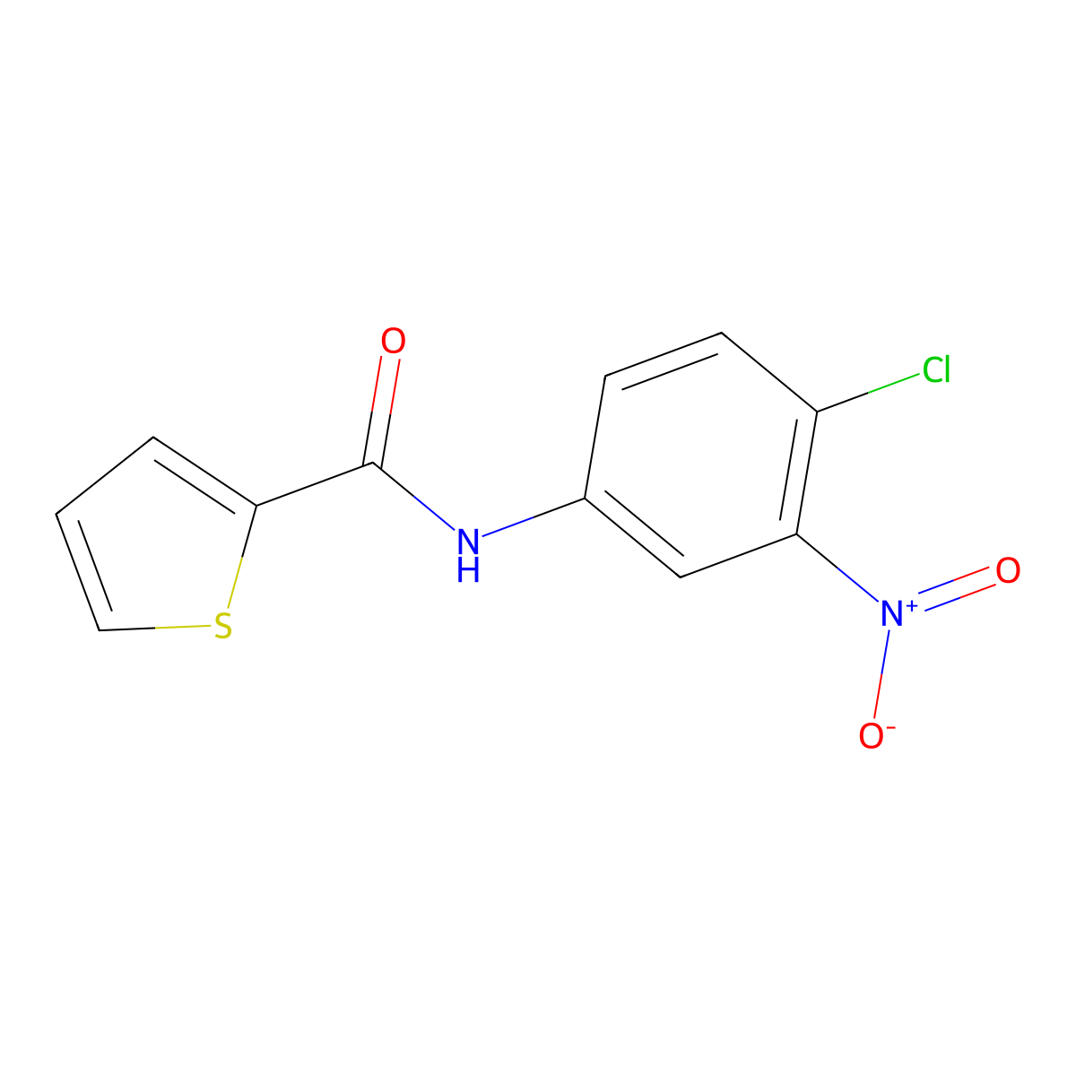 N-(4-chloro-3-nitrophenyl)thiophene-2-carboxamide molecular structure, CAS 313970-43-3