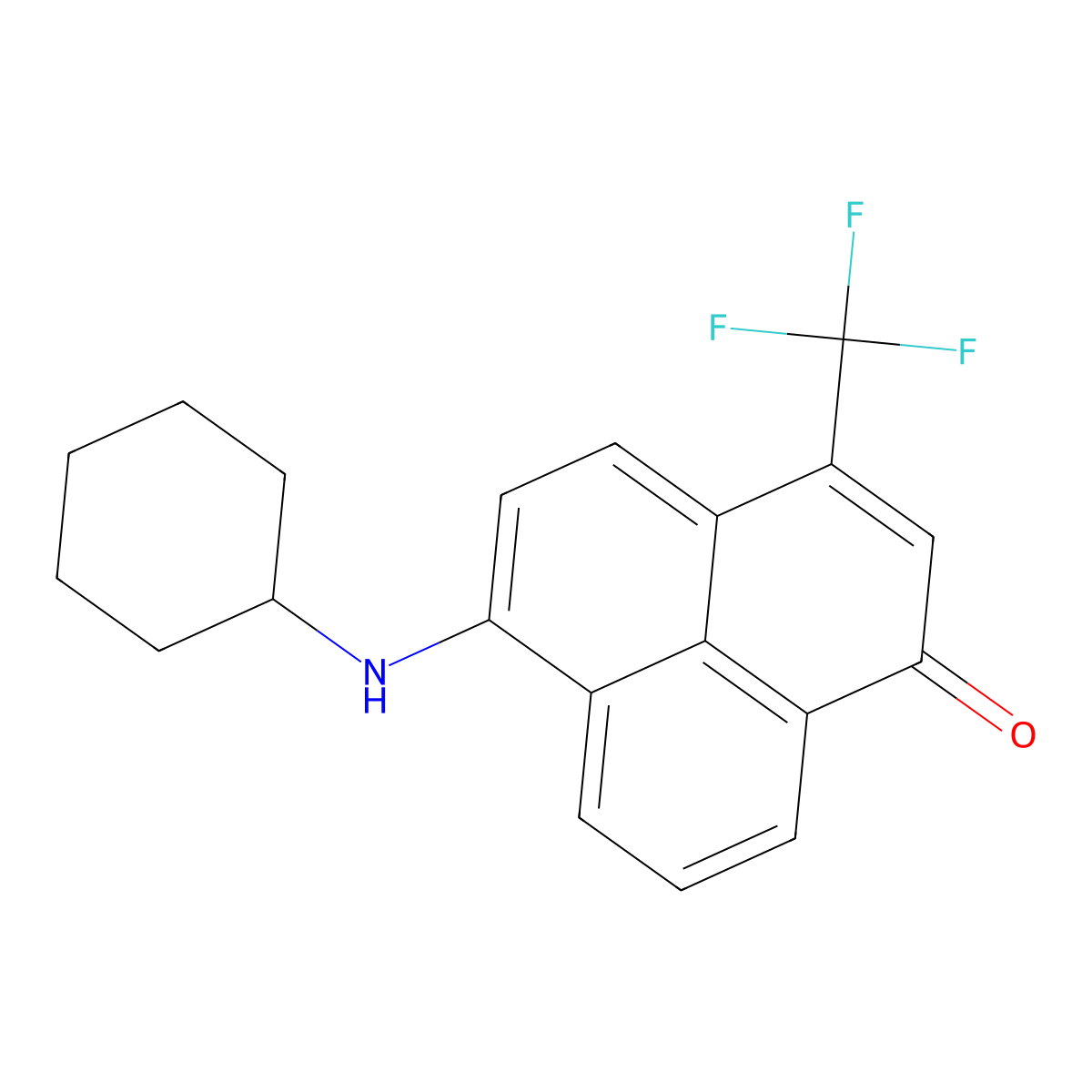 6-(cyclohexylamino)-3-(trifluoromethyl)-1H-phenalen-1-one molecular structure, CAS 313972-44-0