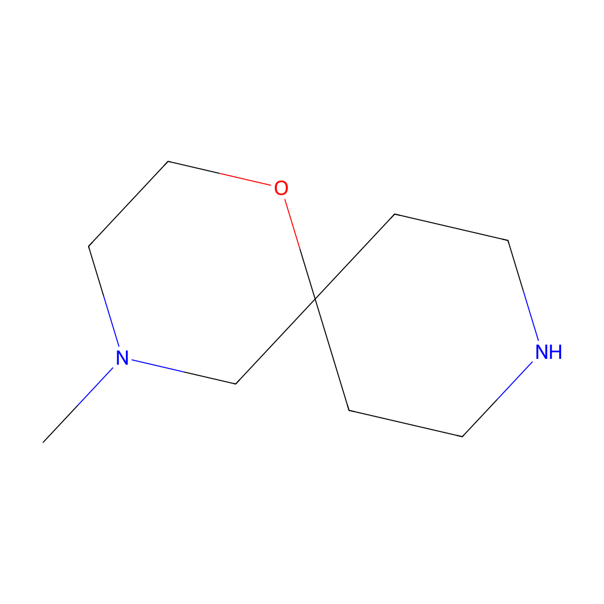 4-Methyl-1-oxa-4,9-diazaspiro[5.5]undecane molecular structure, CAS 313975-41-6