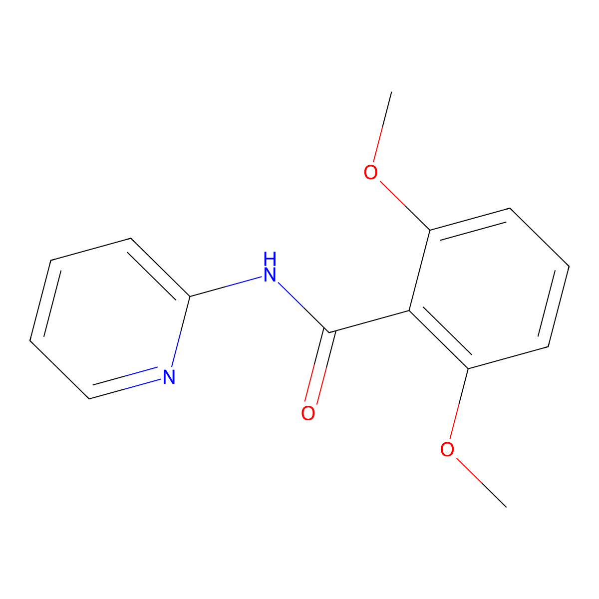 2,6-dimethoxy-N-pyridin-2-ylbenzamide molecular structure, CAS 313976-36-2