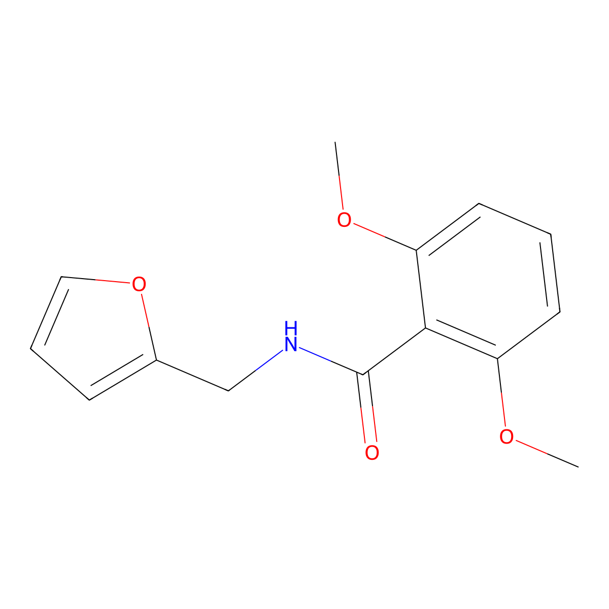N-(2-furylmethyl)-2,6-dimethoxybenzamide molecular structure, CAS 313976-37-3
