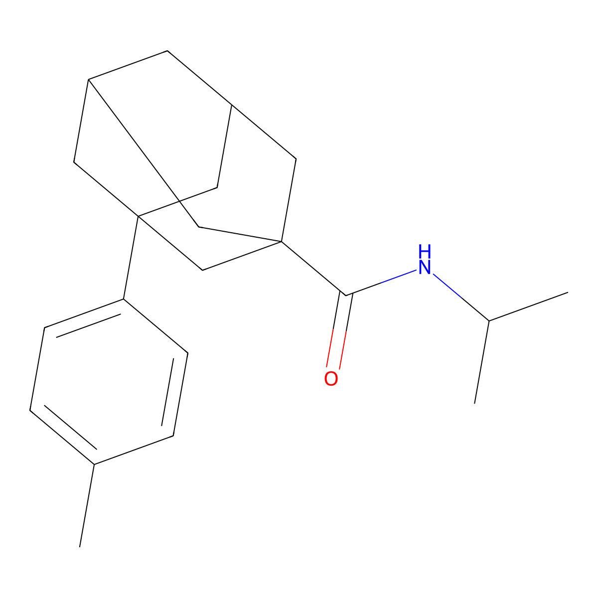 3-(4-methylphenyl)-N-propan-2-yladamantane-1-carboxamide molecular structure, CAS 313976-43-1