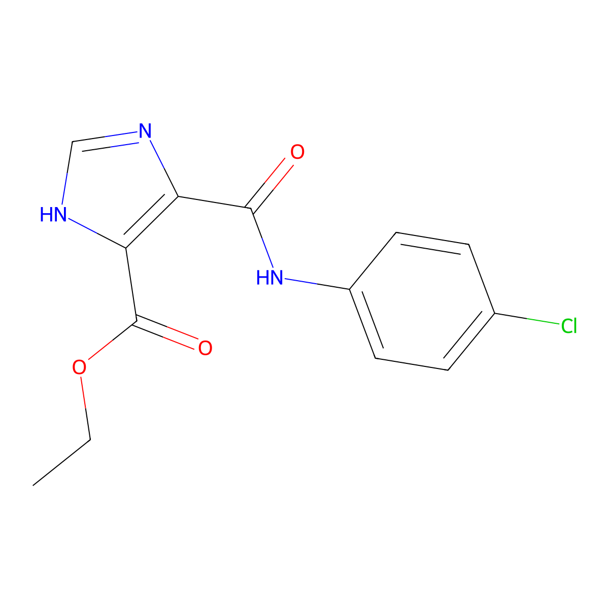 ethyl 4-[(4-chlorophenyl)carbamoyl]-1H-imidazole-5-carboxylate molecular structure, CAS 313976-81-7