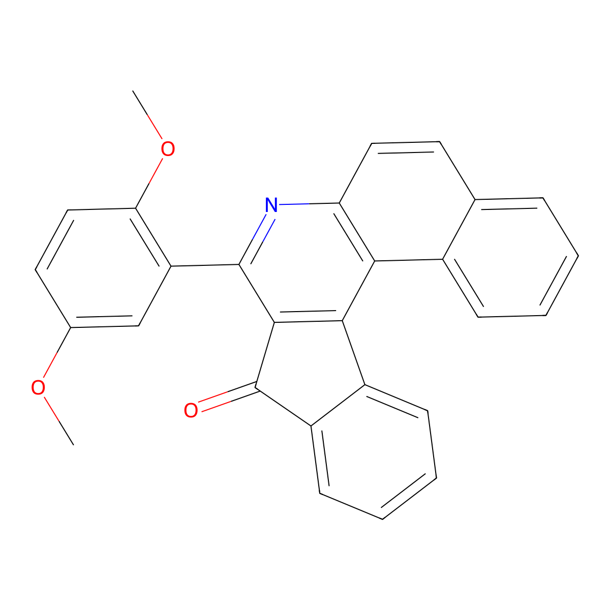 8-(2,5-dimethoxyphenyl)-9H-benzo[f]indeno[2,1-c]quinolin-9-one molecular structure, CAS 313977-01-4