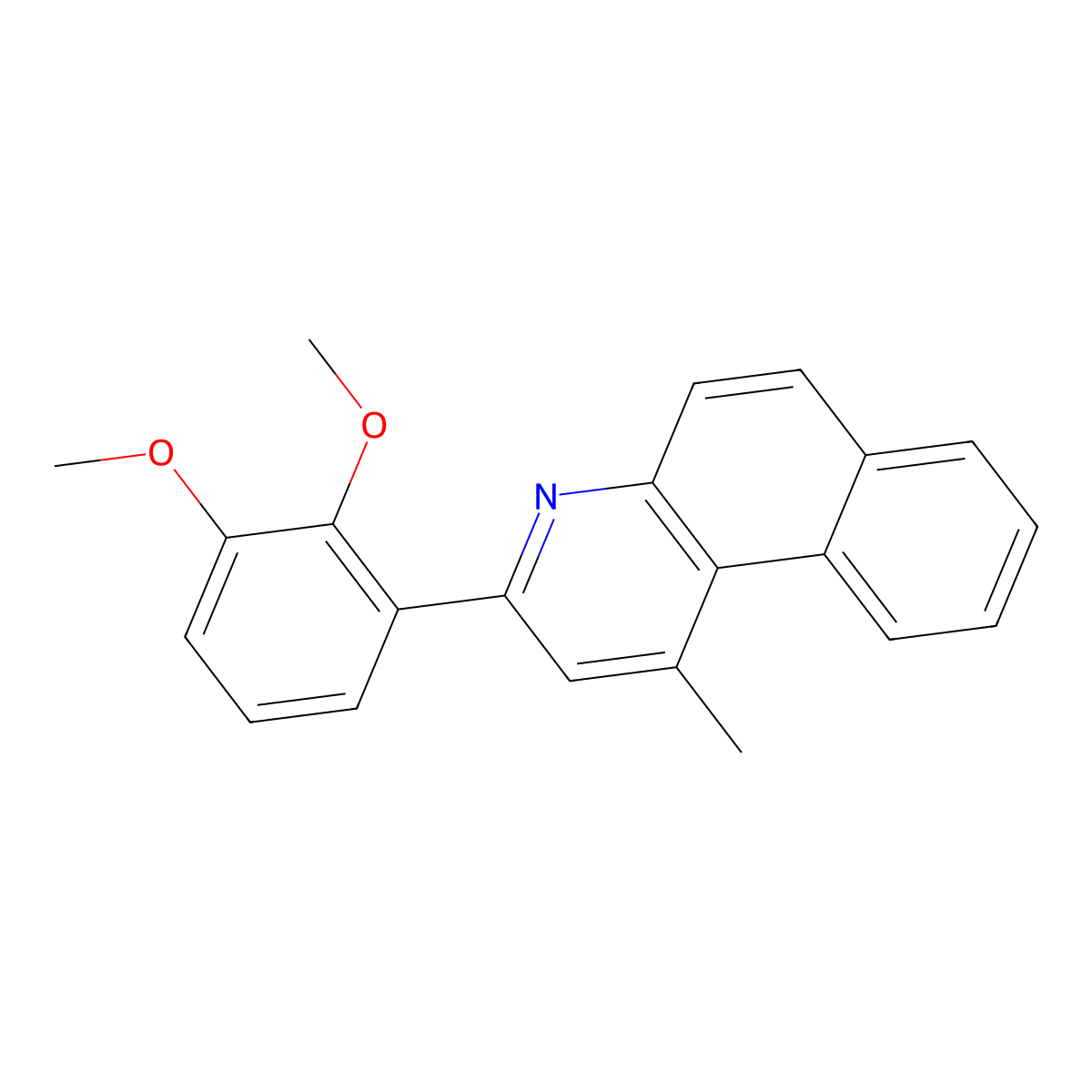 3-(2,3-Dimethoxyphenyl)-1-methylbenzo[f]quinoline molecular structure, CAS 313977-02-5