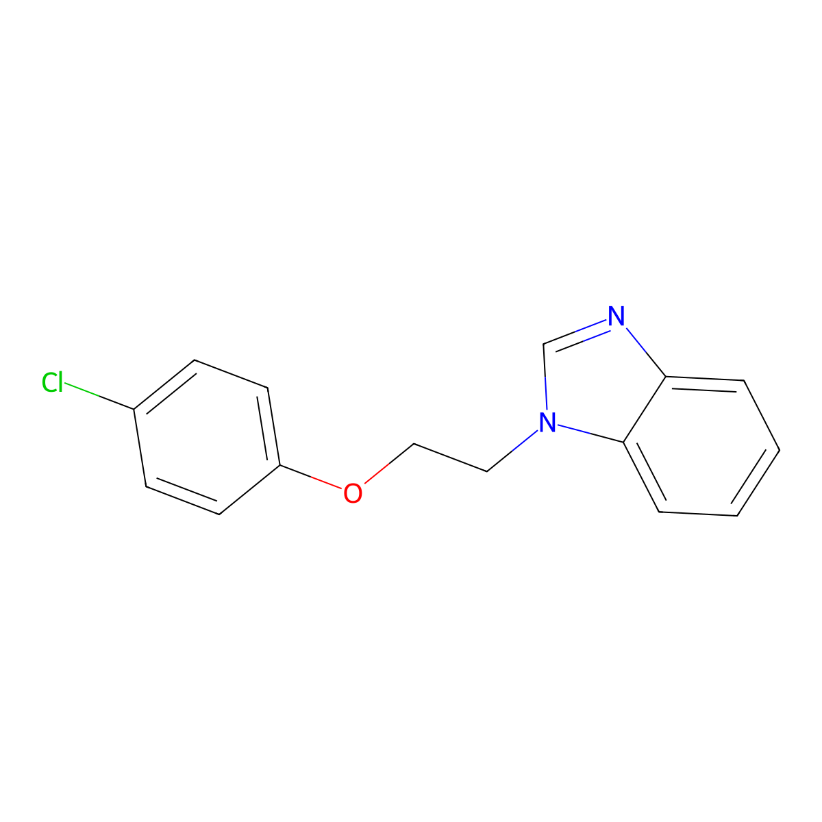 1-[2-(4-chlorophenoxy)ethyl]-1H-benzimidazole molecular structure, CAS 313977-08-1