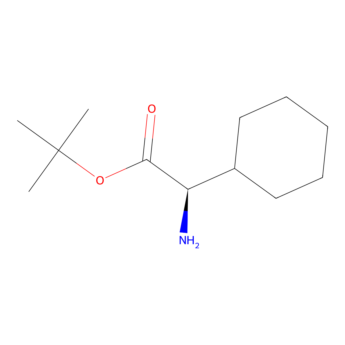 (R)-tert-Butyl 2-amino-2-cyclohexylacetate molecular structure, CAS 313979-48-5