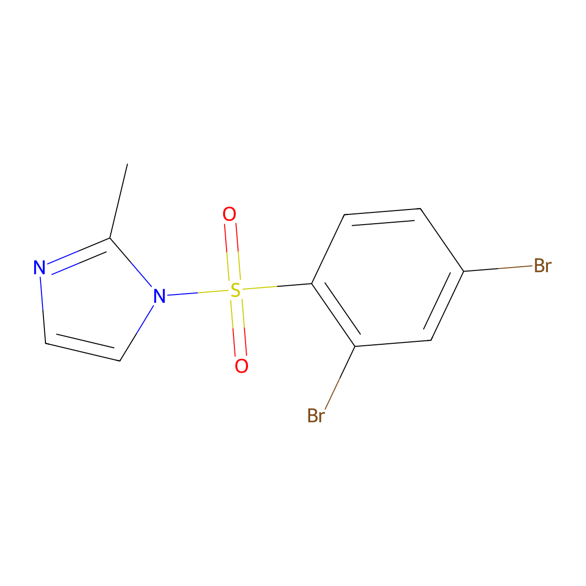 1-[(2,4-dibromophenyl)sulfonyl]-2-methyl-1H-imidazole molecular structure, CAS 313980-72-2