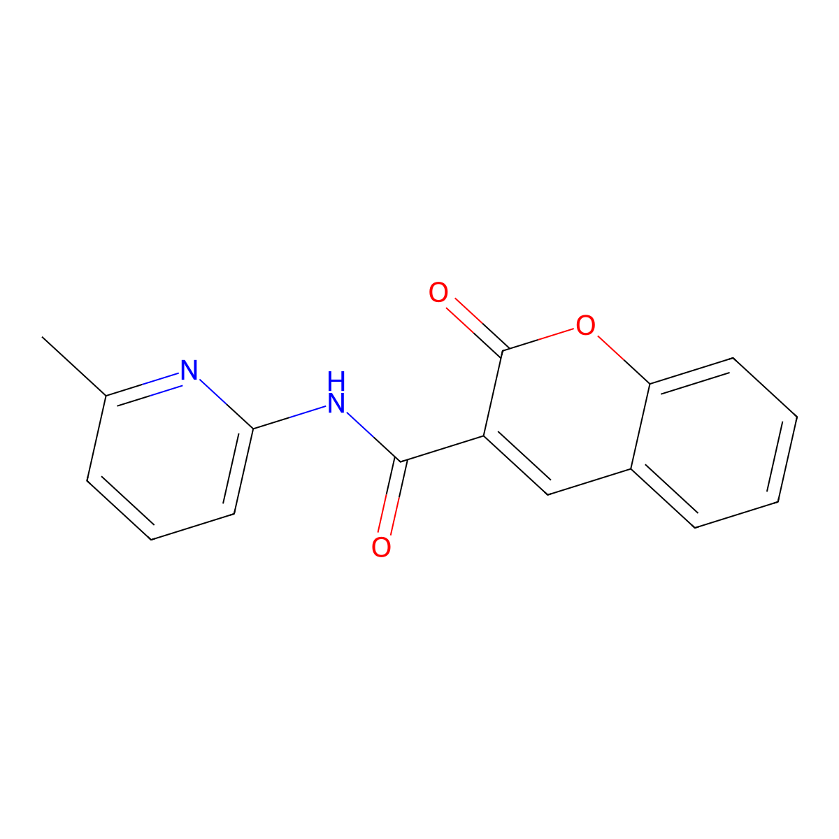 N-(6-methylpyridin-2-yl)-2-oxo-2H-chromene-3-carboxamide molecular structure, CAS 313980-76-6