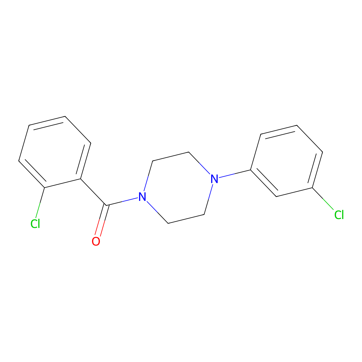 1-(2-Chlorobenzoyl)-4-(3-chlorophenyl)piperazine molecular structure, CAS 313981-29-2