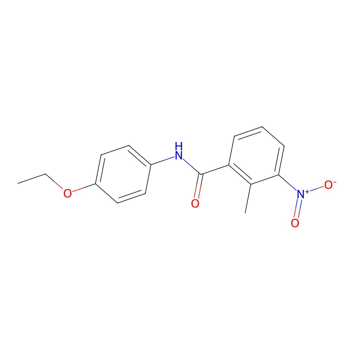 N-(4-ethoxyphenyl)-2-methyl-3-nitrobenzamide molecular structure, CAS 313981-36-1