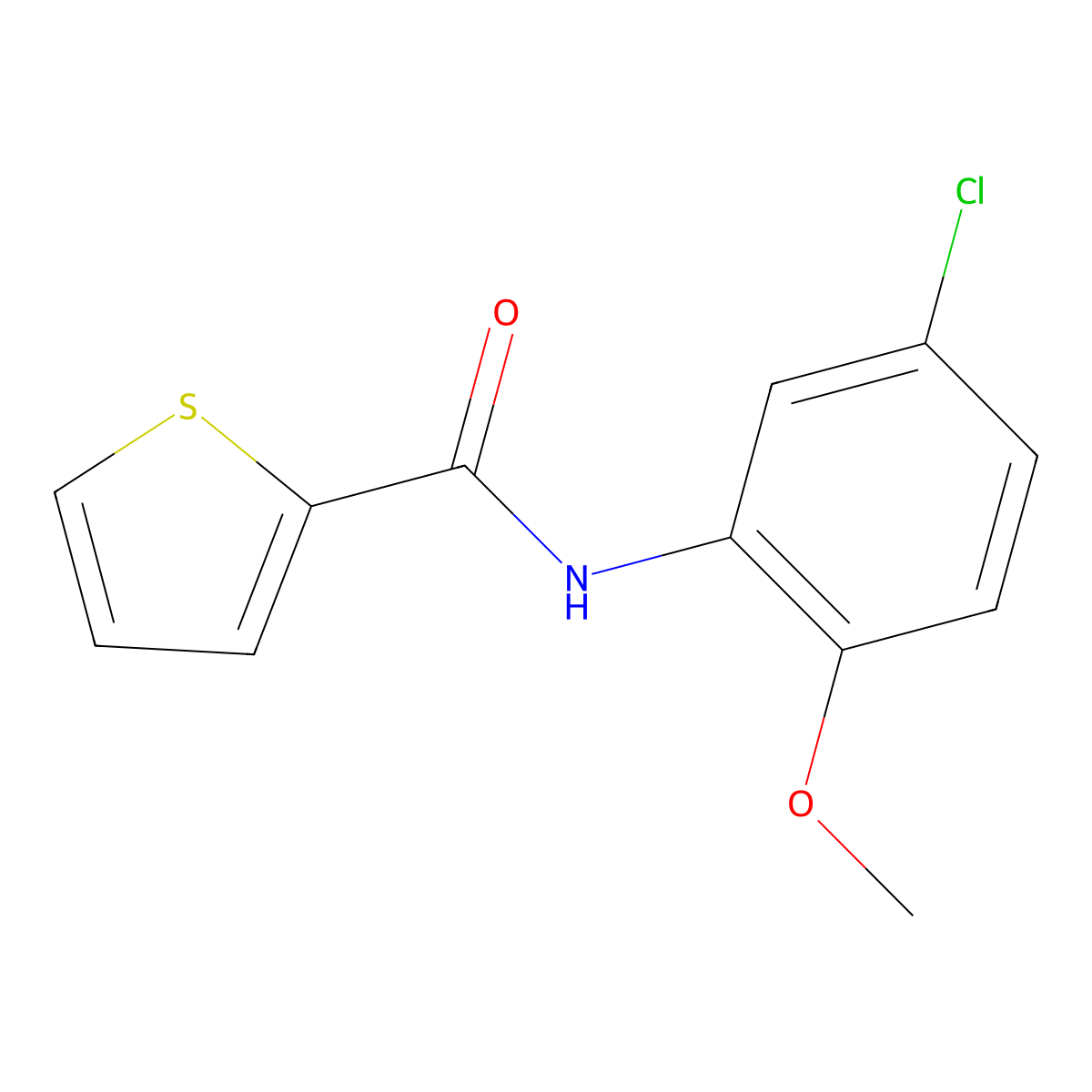 N-(5-chloro-2-methoxyphenyl)thiophene-2-carboxamide molecular structure, CAS 313981-46-3