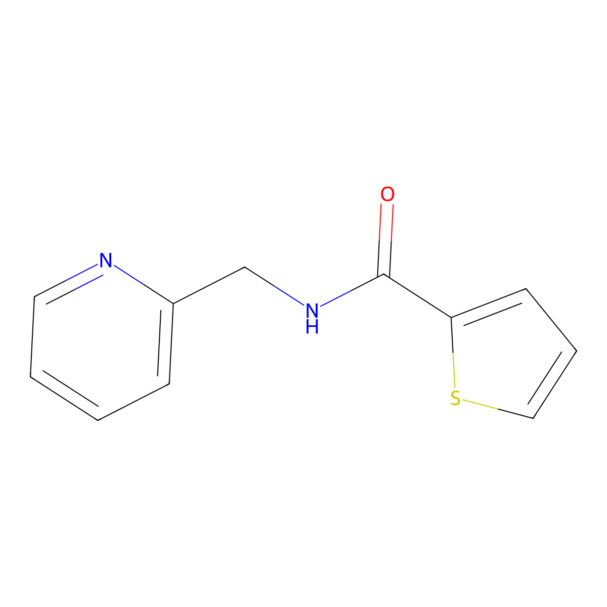N-(pyridin-2-ylmethyl)thiophene-2-carboxamide molecular structure, CAS 313981-47-4