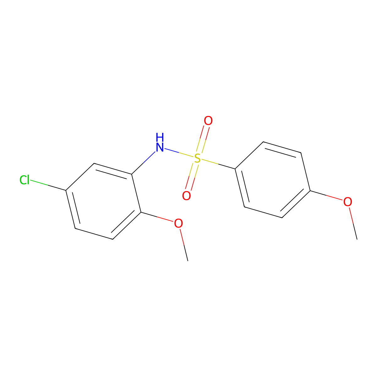 N-(5-chloro-2-methoxyphenyl)-4-methoxybenzenesulfonamide molecular structure, CAS 313981-49-6