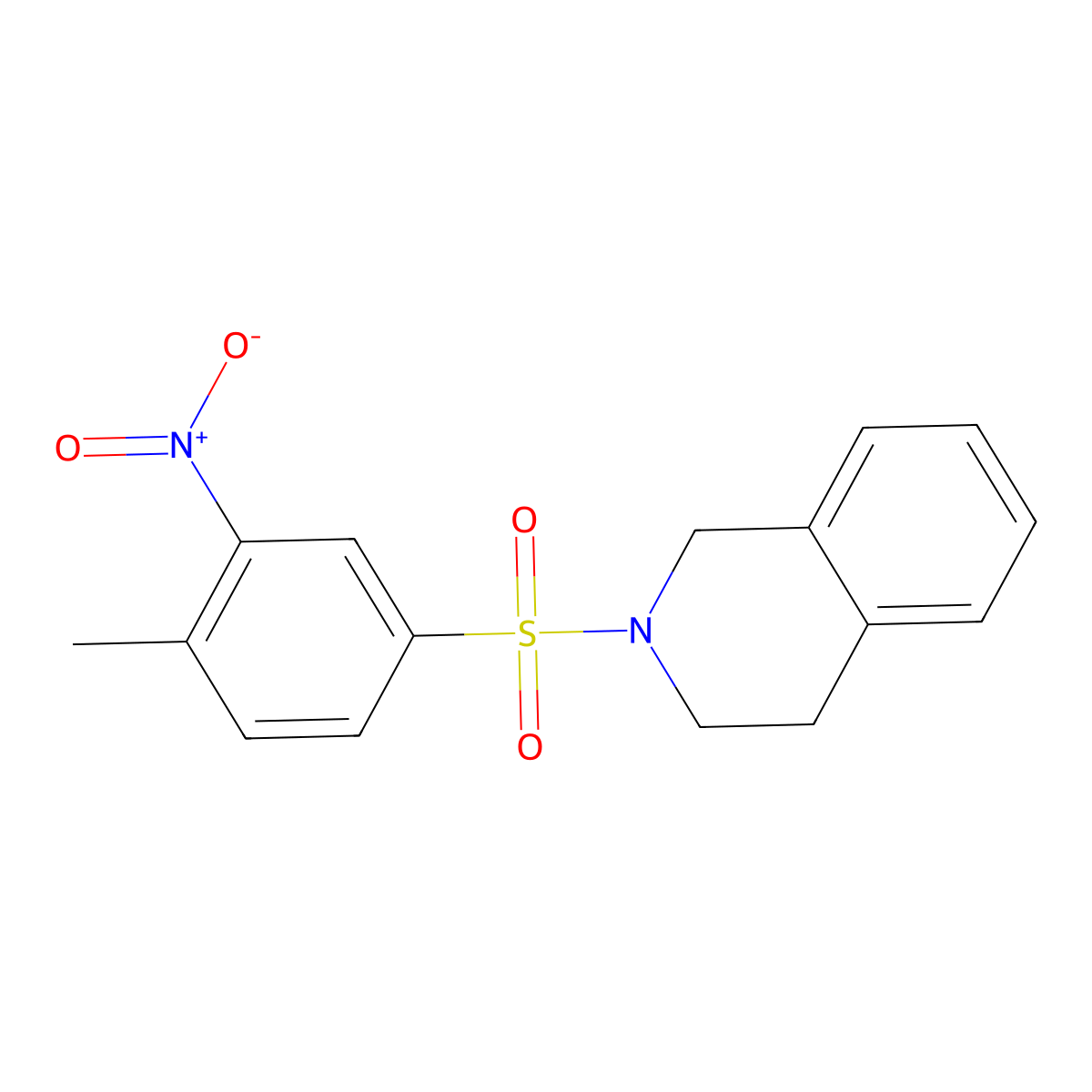 2-[(4-Methyl-3-nitrophenyl)sulfonyl]-1,2,3,4-tetrahydroisoquinoline molecular structure, CAS 313981-54-3