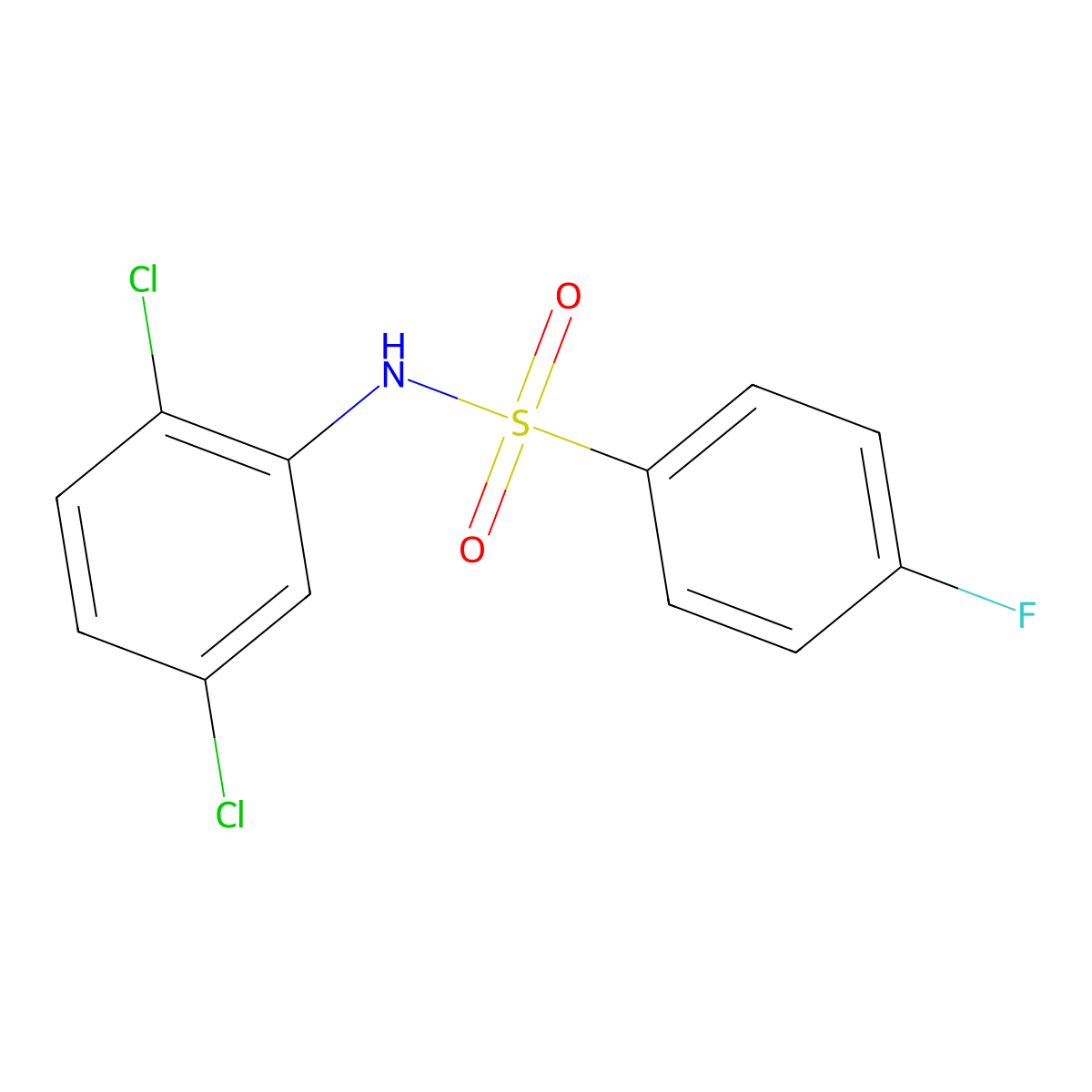 N-(2,5-Dichlorophenyl)-4-fluorobenzenesulfonamide molecular structure, CAS 313981-58-7