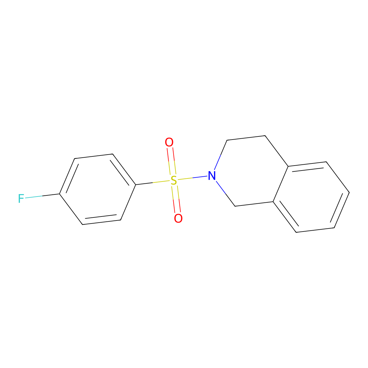 2-[(4-Fluorophenyl)sulfonyl]-1,2,3,4-tetrahydroisoquinoline molecular structure, CAS 313981-60-1